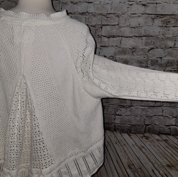 Anthropologie Angel Of The North Nulia Circle Poncho Size XS/S Cream - Picture 7 of 11